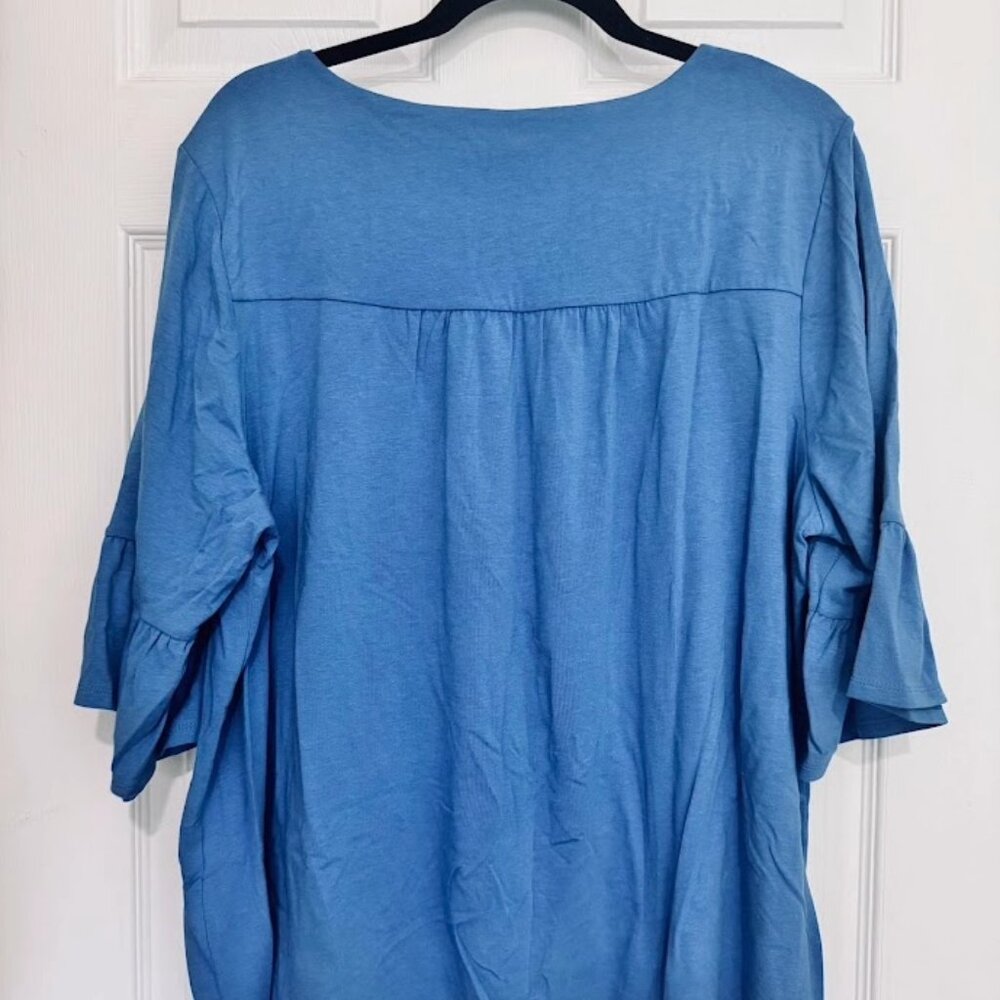 J.Jill Cerulean ¾ Bell Sleeve Shirt | NWT | 2X - Picture 2 of 4